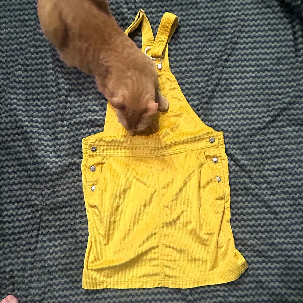 Adidas Yellow Corduroy Skirt Overalls